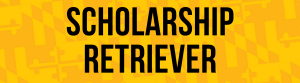 Yellow banner with text, "Scholarship Retriever"